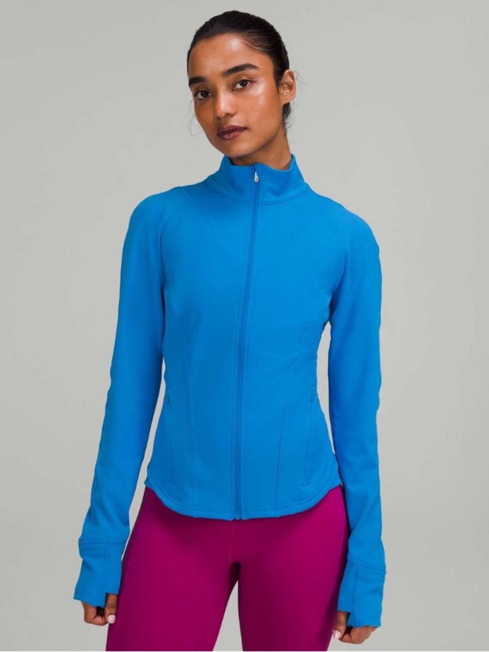 Lululemon Women’s InStill Jacket Poolside Blue Size 12 Large Full Zip Nulu